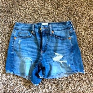High rise jean shorts